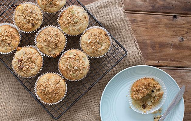 Pear and muesli muffins