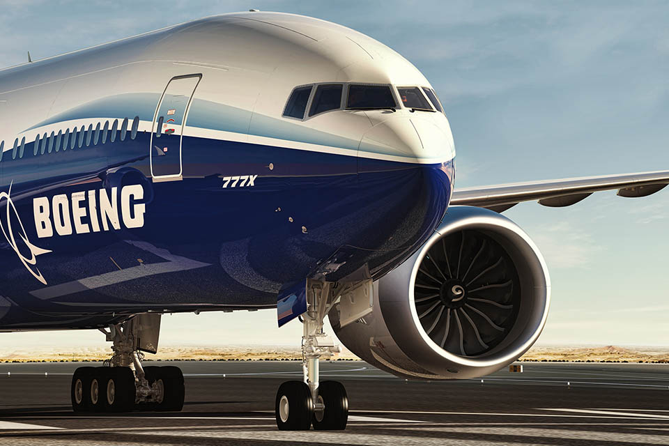 A Boeing 777X.