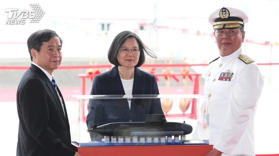 蔡英文總統說潛艦國造是唯一的路。圖／TVBS