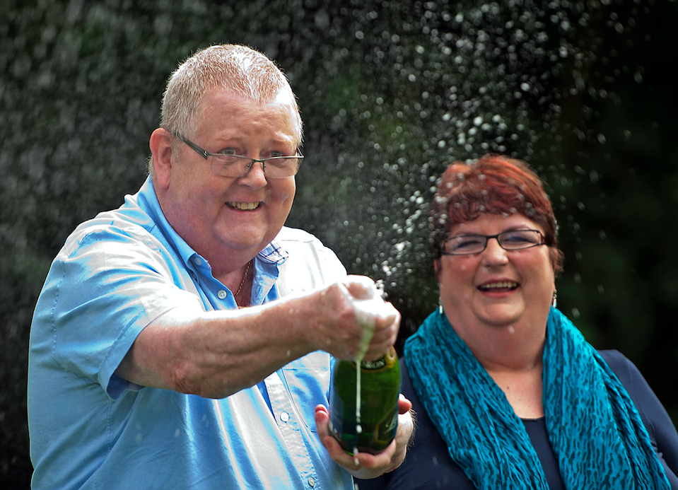 <em>The pair scooped £161m on the lottery in 2011 (Getty)</em>