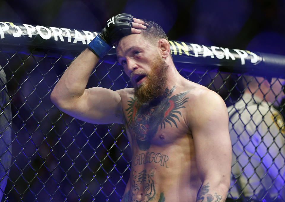 If Conor McGregor fights again, it might be without his longtime coach John Kavanagh. (AP Photo/John Locher)