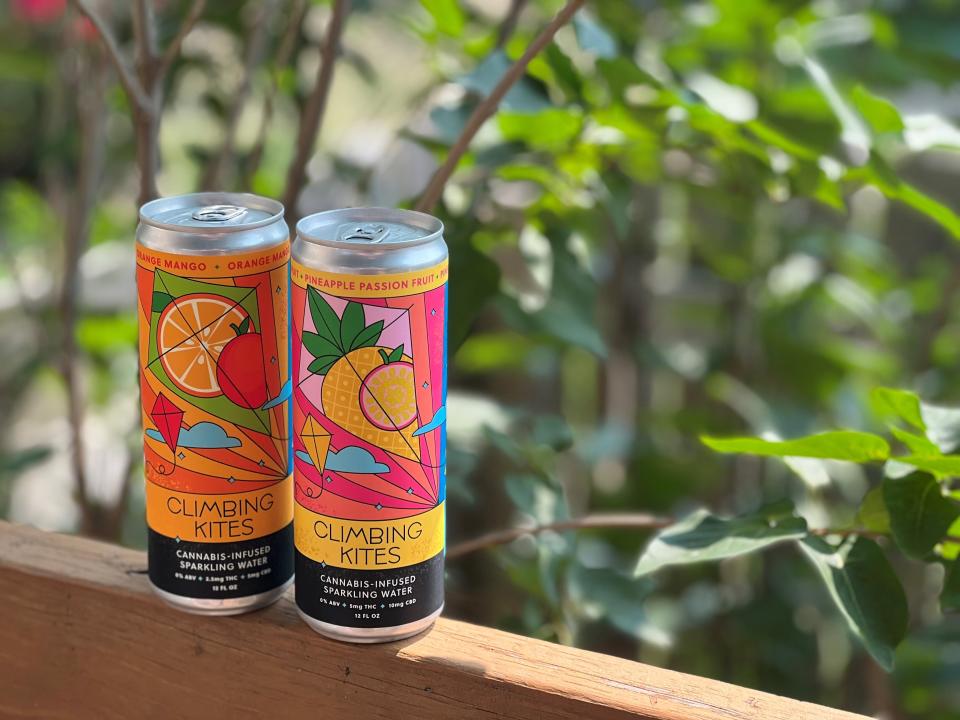 Scott and Whitney Selig of Lua Brewing created Climbing Kites, a cannabis-infused sparkling water.