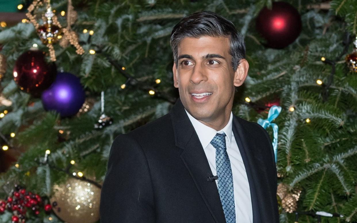 Rishi Sunak, the Prime Minister, is pictured in Downing Street last night - Wiktor Szymanowicz/Anadolu Agency 