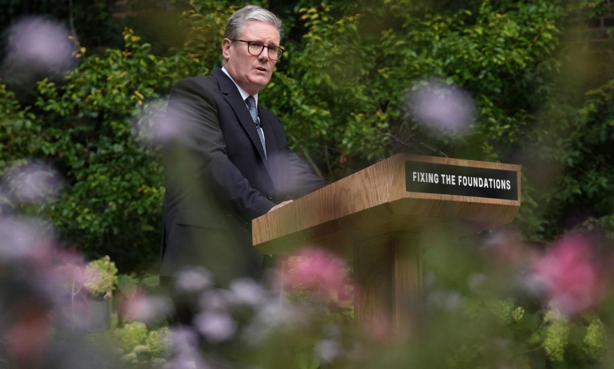 <span>Keir Starmer says the prisons are full, public finances are dire and the riots revealed a ‘societal black hole’.</span><span>Photograph: Stefan Rousseau/PA</span>