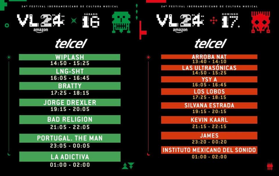 horarios escenario telcel vive latino 2024