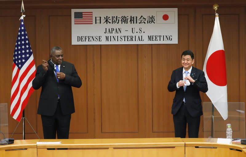 U.S. Secretary of Defense Lloyd Austin meets with his Japanese counterpart Defence Minister Nobuo Kishi in Tokyo
