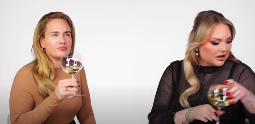 Adele and Nikkie enjoying a glass of wine