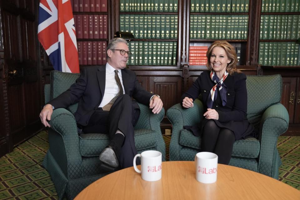 Labour leader Sir Keir Starmer with former Conservative MP Natalie Elphicke (Stefan Rousseau/PA) (PA Wire)