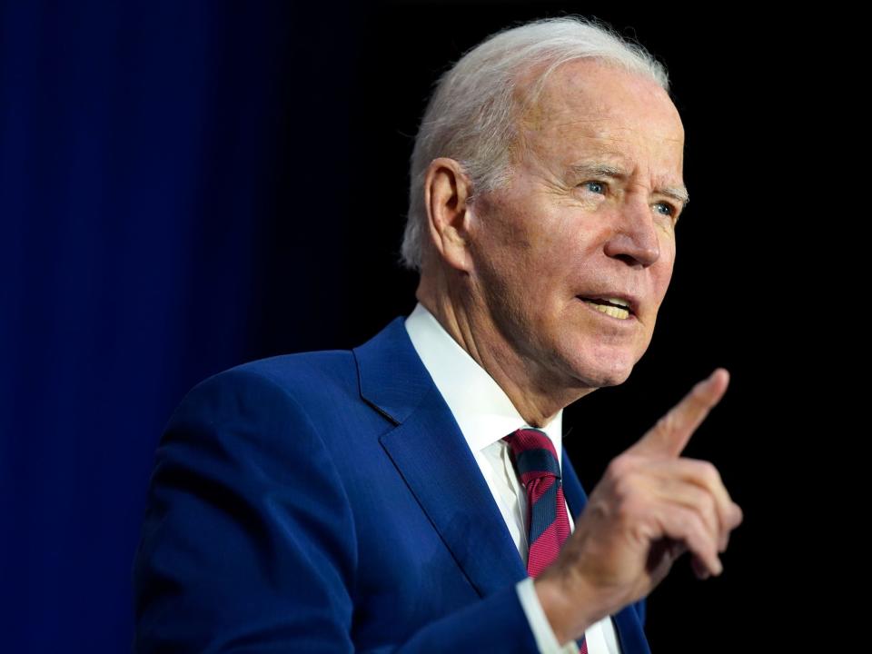 President Joe Biden speaks about efforts to reduce gun violence at The Boys & Girls Club of West San Gabriel Valley in Monterey Park, California.