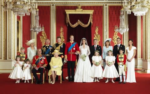 The official photograph from the Duke and Duchess of Cambridge's 2011 wedding - Credit: Hugo Burnand