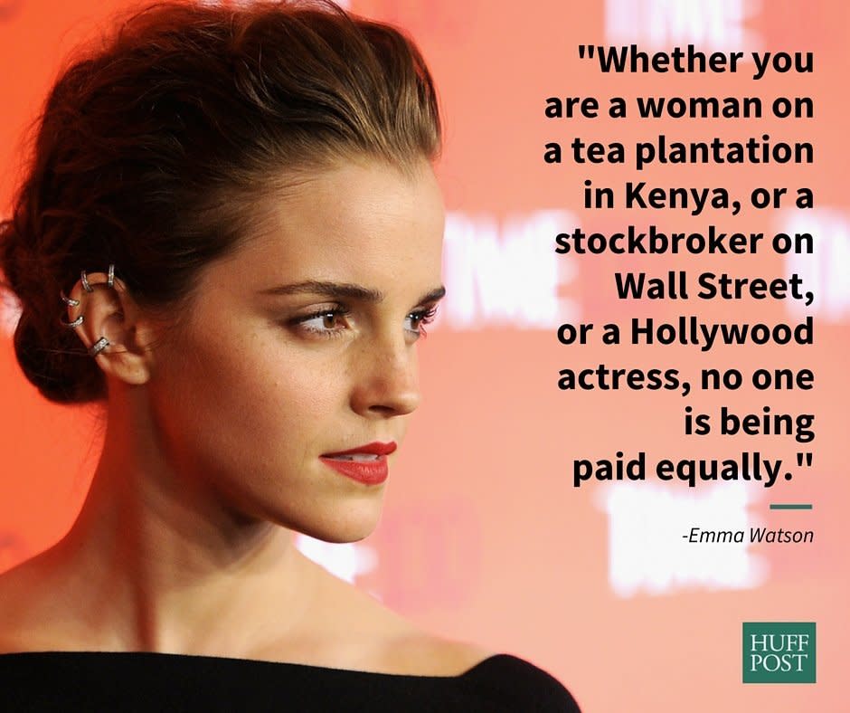 In a March 2016 interview with Esquire, <a href="http://www.huffingtonpost.com/entry/feel-free-to-call-emma-watson-a-feminazi_us_56e033c5e4b0b25c91803910">Emma Watson&nbsp;discussed</a> the gender pay gap and reminded everyone why it's so important to speak up about. "We are not supposed to talk about money, because people will think you&rsquo;re 'difficult' or a 'diva,'" Watson&nbsp;said. &nbsp;<br /><br /><i>Head over to <a href="http://www.esquire.co.uk/culture/news/a9624/esquire-meets-emma-watson/" target="_blank">Esquire</a> to read Watson's&nbsp;full interview.&nbsp;</i>