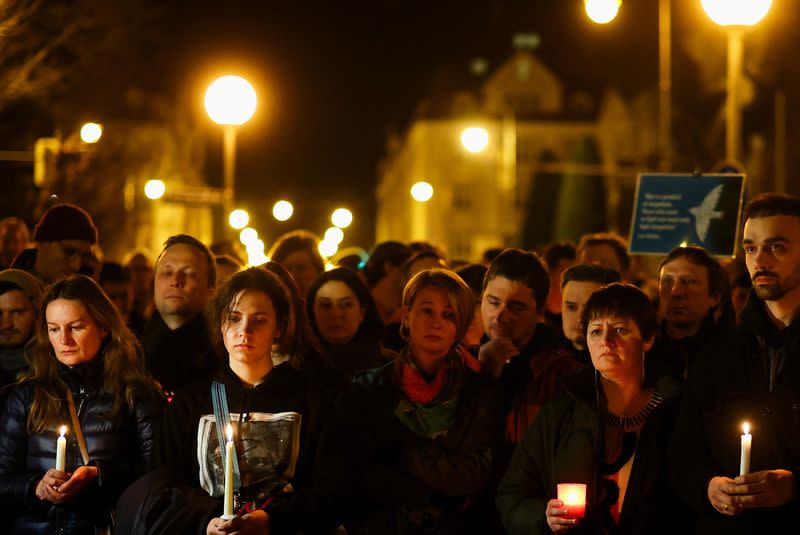 Vigil held in memory of Russian opposition leader Navalny in Munich