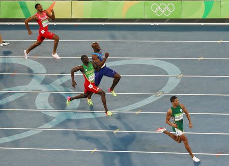 2016 Rio Olympics - Athletics - Final - Men's 400m Final - Olympic Stadium - Rio de Janeiro, Brazil - 14/08/2016. Wayde van Niekerk (RSA) of South Africa competes in the men's 400m final. REUTERS/Murad Sezer