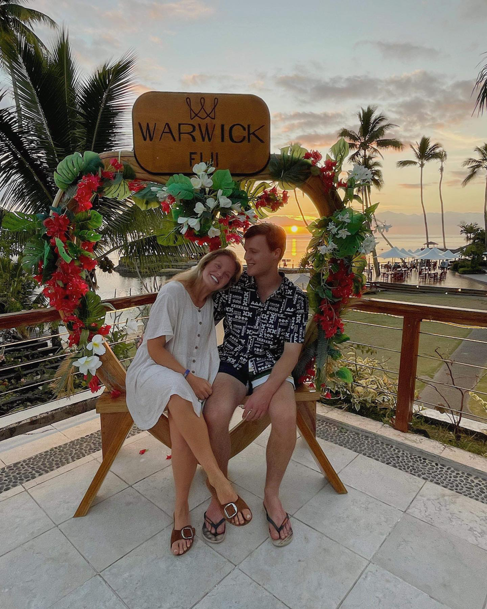 Farmer Wants A Wife’s Matt Young and Olivia Benic in Fiji.