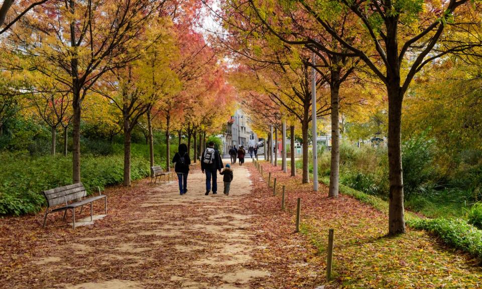 <span>Clichy-Batignolles in the north-west of Paris has been transformed with a quarter of the area taken up by green space and a new park.</span><span>Photograph: Viennaslide/Alamy</span>
