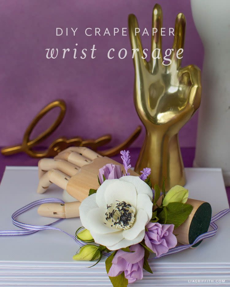 graduation party ideas crepe paper wrist corsage