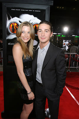Sarah Roemer and Shia LaBeouf at the Los Angeles premiere of DreamWorks Pictures' Disturbia