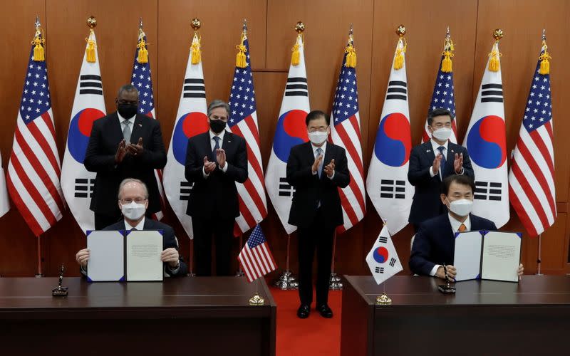 Foreign and Defense Ministerial meeting between South Korea and U.S. at the Foreign Ministry in Seoul