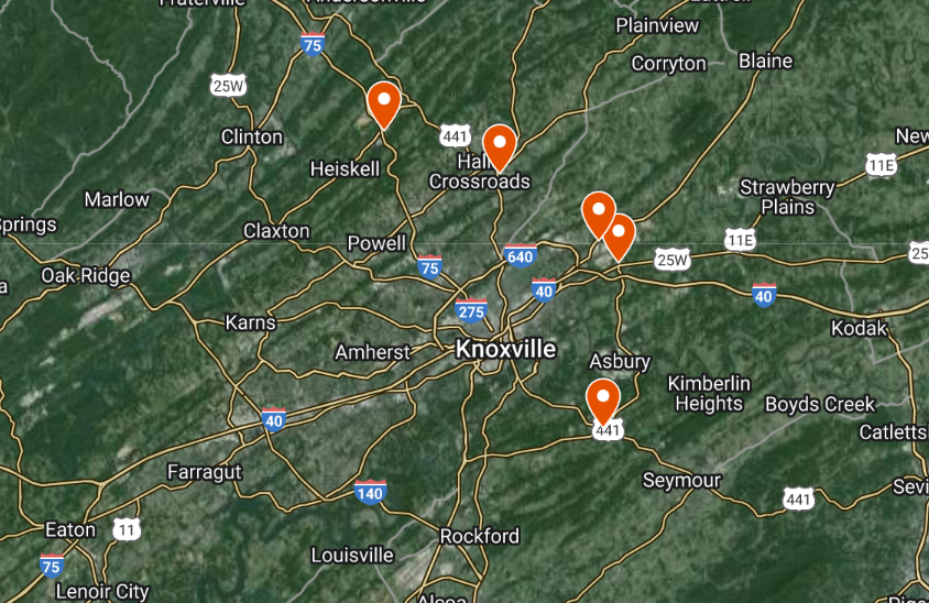 The orange markers represent the areas listed above where mixed-use commercial development would be encouraged. This represents only five areas and the rest can be found on the Future Land Use map.