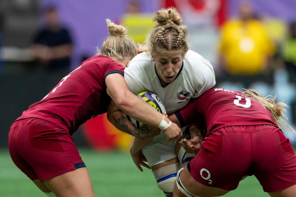 USA did score three tries but the Red Roses were clinical enough to claim a comfortable win (AP)