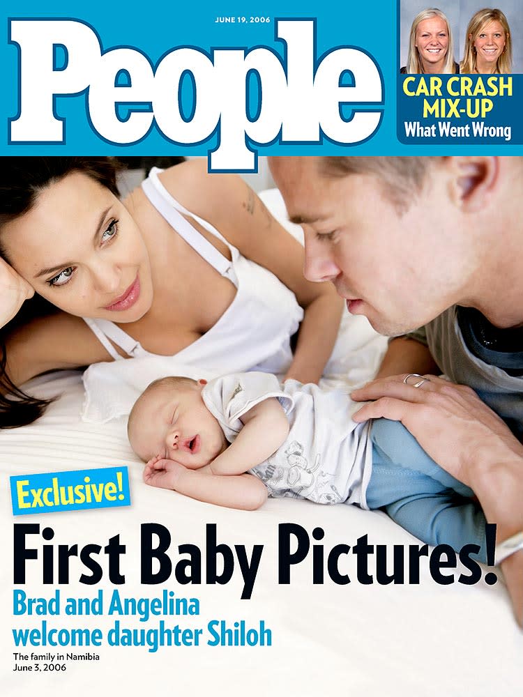 Angelina Jolie y Brad Pitt vendieron la exclusiva del nacimiento de su hija Shiloh en 2006 a la revista People. (Foto: People)