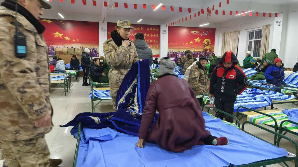 Residents of affected areas rest in temporary shelters. - CNS/AFP/Getty Images