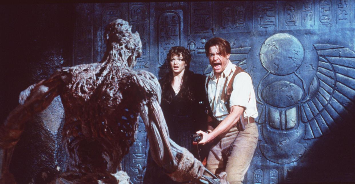 Brendan Fraser starred alongside Rachel Weisz in 1999 adventure classic The Mummy. (Universal)