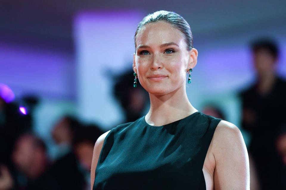 Israeli model Bar Refaeli arrives on August 29, 2019 for the screening of the film 