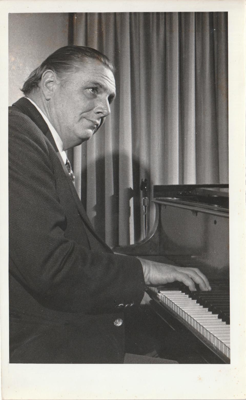 An image of jazz pianist Dave McKenna from the "Key Man" documentary that Woods Hole Film Festival is showing at Cotuit Center for the Arts.