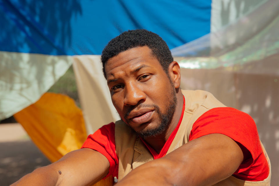 Jonathan Majors at his home in Santa Fe, New Mexico on August 2, 2020<span class="copyright">Mary Mathis—The Washington Post/Getty Images</span>