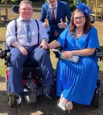 The couple first met at powerchair football in September 2016. Rosie-Laura Dack / SWNS