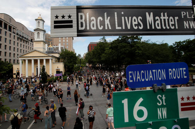 Protest against the death in Minneapolis police custody of George Floyd, in Washington 