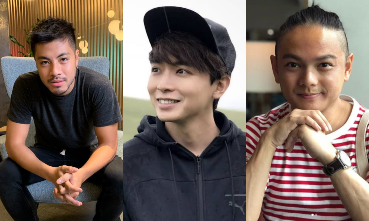 (Left to right) Benjamin Kheng, Aloysius Pang and Dennis Chew were among the most-searched Singapore male celebrities on Yahoo in 2019. (File photo, social media)