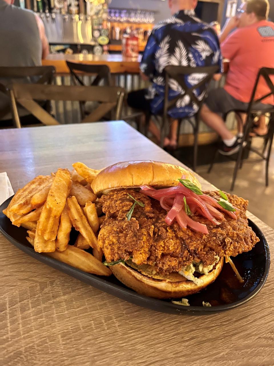 The Nashville hot buttermilk fried chicken sandwich, dubbed the Motha Clucka, is a popular menu item at 10 Twenty Five in Cape Coral.