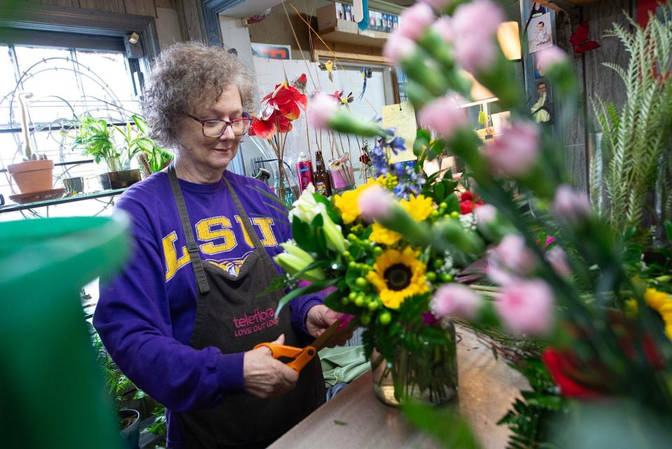 With Valentine's Day on Wednesday, Stacy Smith of Pearl and the team at Whitley's Florist & Flower Delivery in Jackson, prepare for the big day Monday, Feb. 12, 2024.