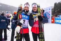 Auch in Norwegen sind die Wintersportfans erfolgsverwöhnt - was unter anderem an Tarjei (links) und Johannes Thingnes Boe liegt. 2011 gewann Tarjei den Biathlon-Gesamtweltcup. Doch auch die Leistungen seines jüngeren Bruders sind herausragend: Der grandiose Läufer Johannes Thingnes siegte schon in 51 Einzelrennen. Dazu kommen zwölf WM-Goldplaketten. (Bild: TF-Images / Getty Images)