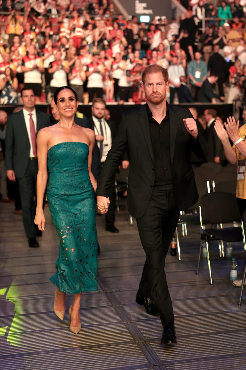 Prince Harry and Meghan Markle arrive at the Invictus Games closing ceremony 