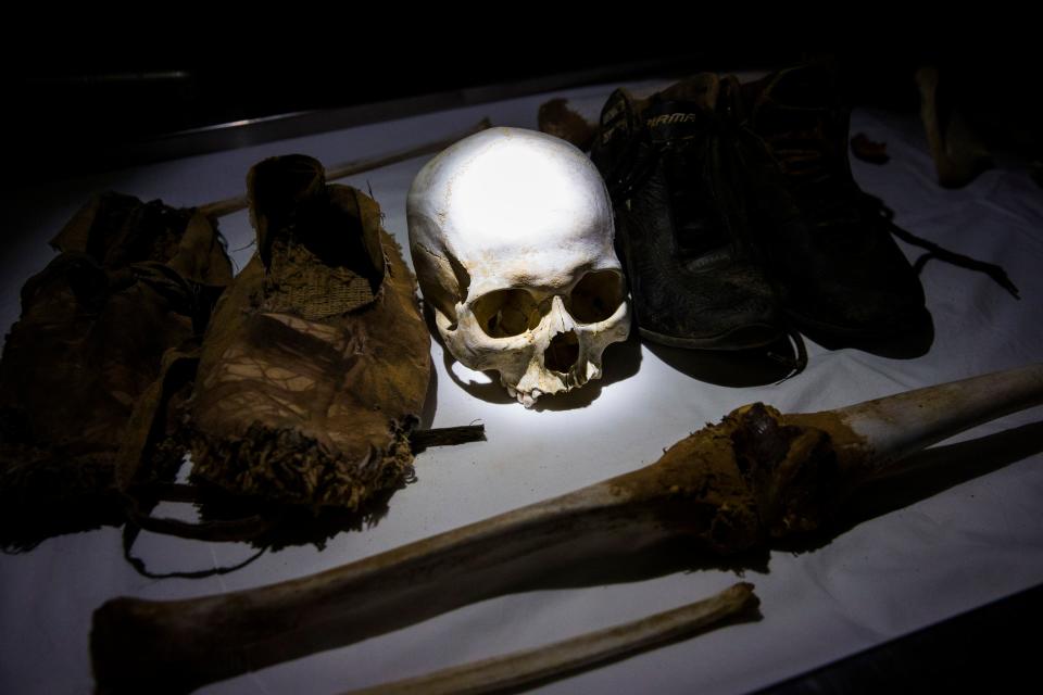 Human remains from case #2186, an undocumented border