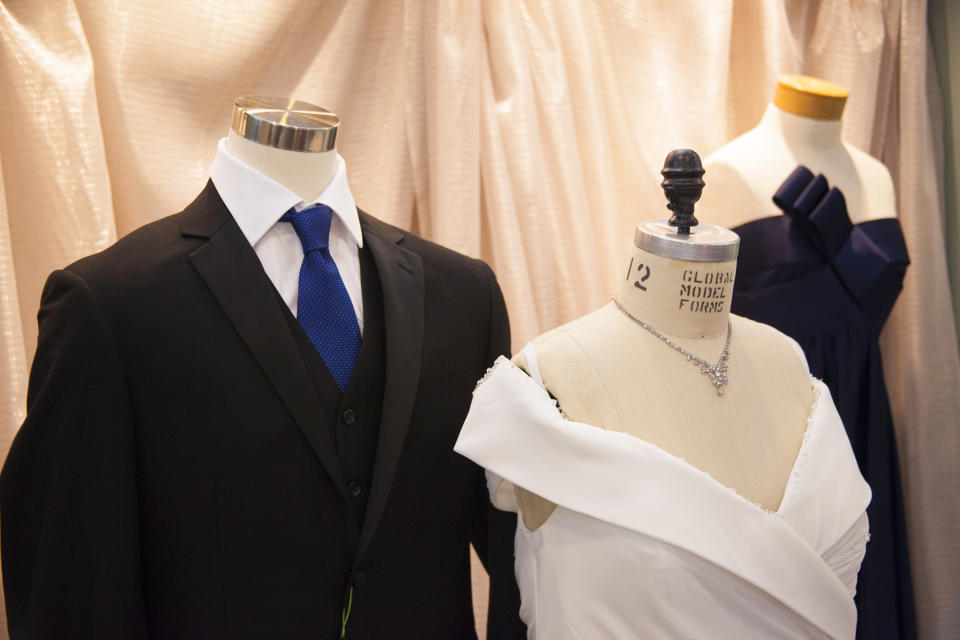 <p>Wedding attire is one of the most common things that people sadly seem to leave behind. Everuthing from dresses to suits, and this full bridal party set. Photo: Supplied/UBC </p>