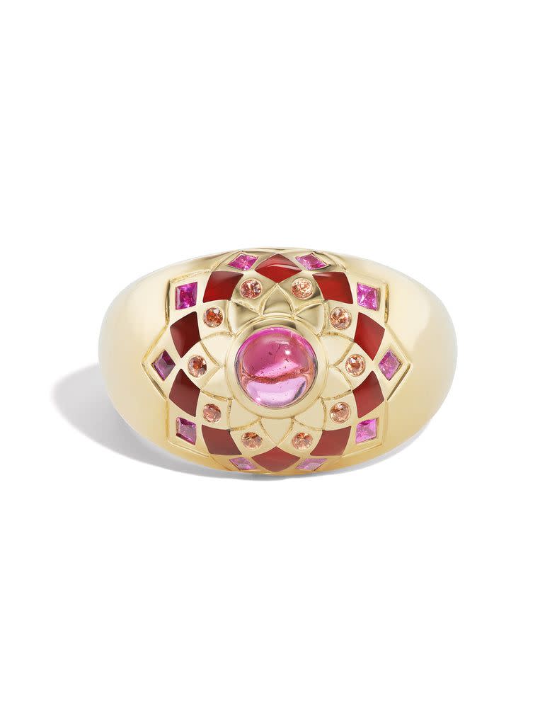 <p><a href="https://orlymarcel.com/products/temple-mandala-dome-inlay-ring" rel="nofollow noopener" target="_blank" data-ylk="slk:Shop Now;elm:context_link;itc:0;sec:content-canvas" class="link ">Shop Now</a></p><p>Temple Mandala Dome Inlay Ring</p><p>orlymarcel.com</p><p>$4800.00</p>