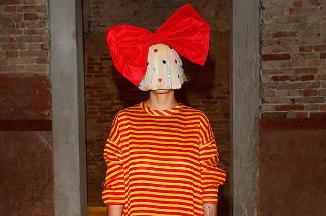 The public are used to seeing Sia hiding behind crazy wigs. Source: Getty