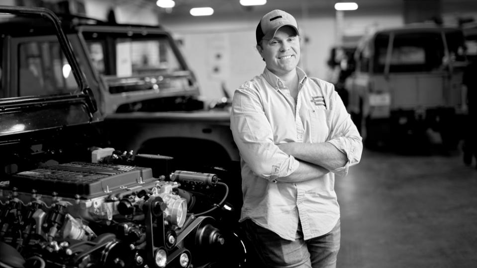 Scott Gilbert, founder and lead designer of Blackbridge Motors.