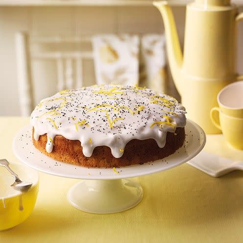 <p>Made with yogurt, this failsafe lemon and poppyseed bake is easy to master and a true classic. You melt the butter before mixing with the dry ingredients - so there's no beating of butter and sugar beforehand.</p><p><strong>Recipe: <a href="https://www.goodhousekeeping.com/uk/food/recipes/a537927/lemon-and-poppy-seed-cake/" rel="nofollow noopener" target="_blank" data-ylk="slk:Lemon and Poppy Seed Cake;elm:context_link;itc:0;sec:content-canvas" class="link ">Lemon and Poppy Seed Cake</a></strong></p>