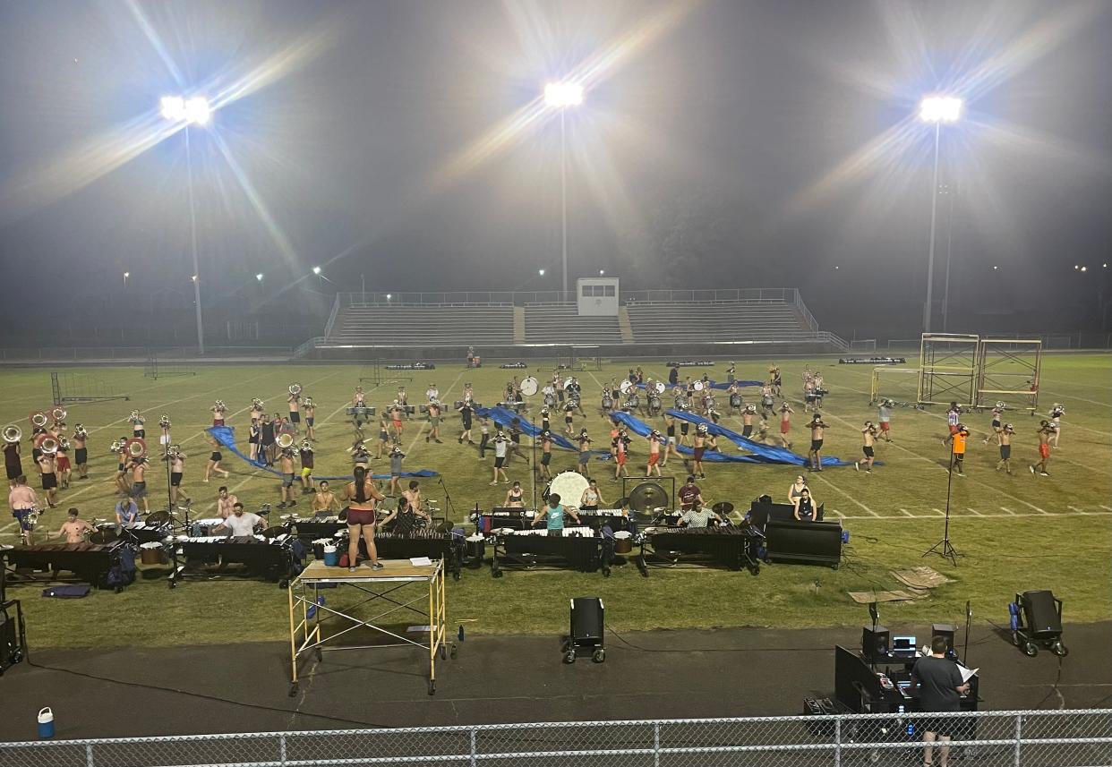 Music City Drum and Bugle Corp in rehearsal.