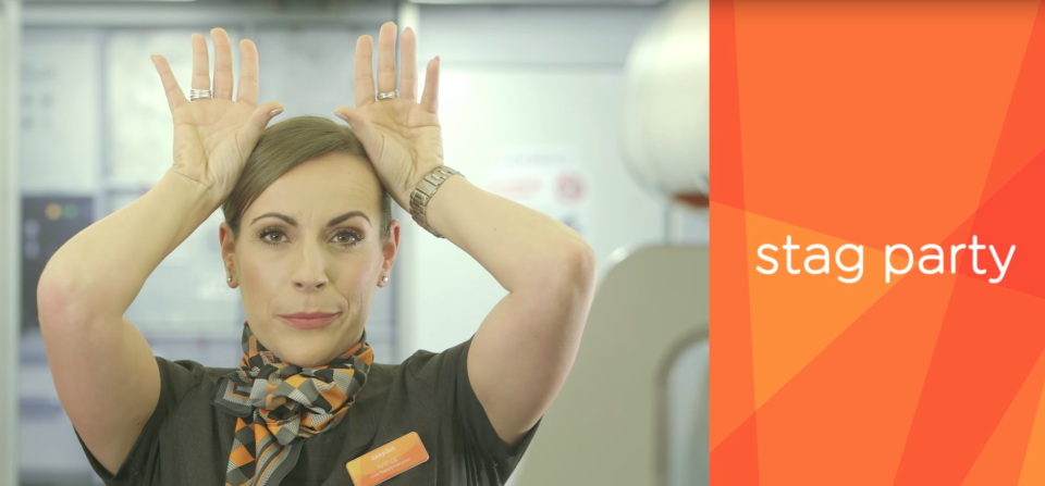 easyjet hand gestures