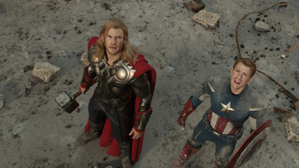 The Avengers 2012 Chris Hemsworth Chris Evans