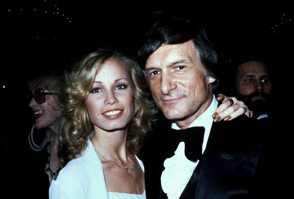 Close-up of Sondra and Hugh, who's wearing a bow tie