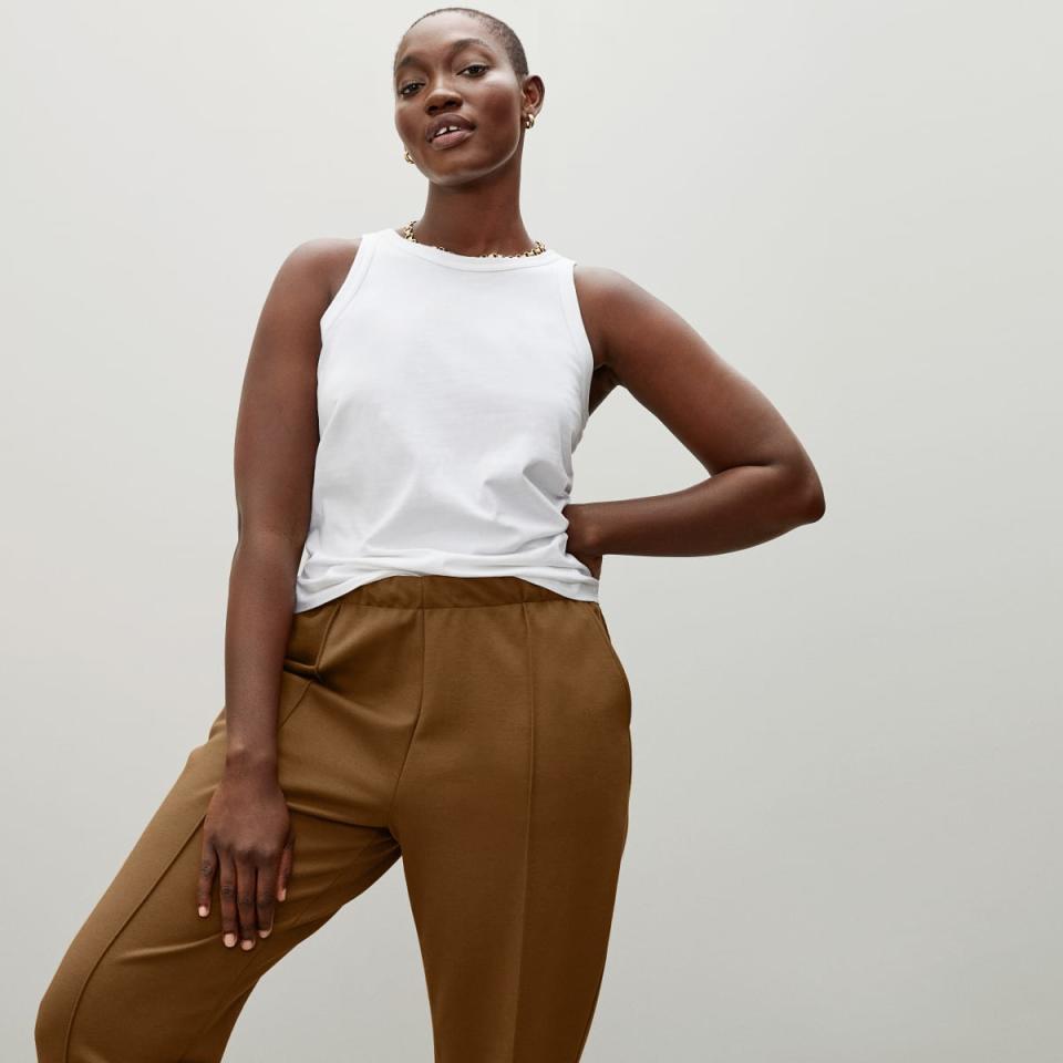 The Dream Pant in Copper Brown. Image via Everlane.