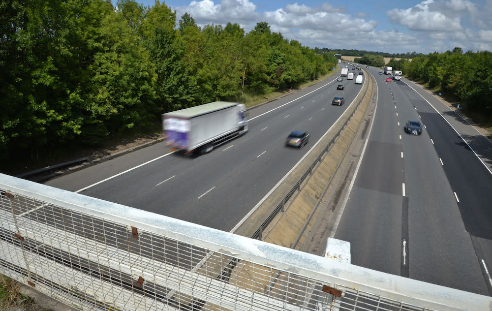 A motorcyclist has died following a collision on the M11 motorway (Picture: PA)