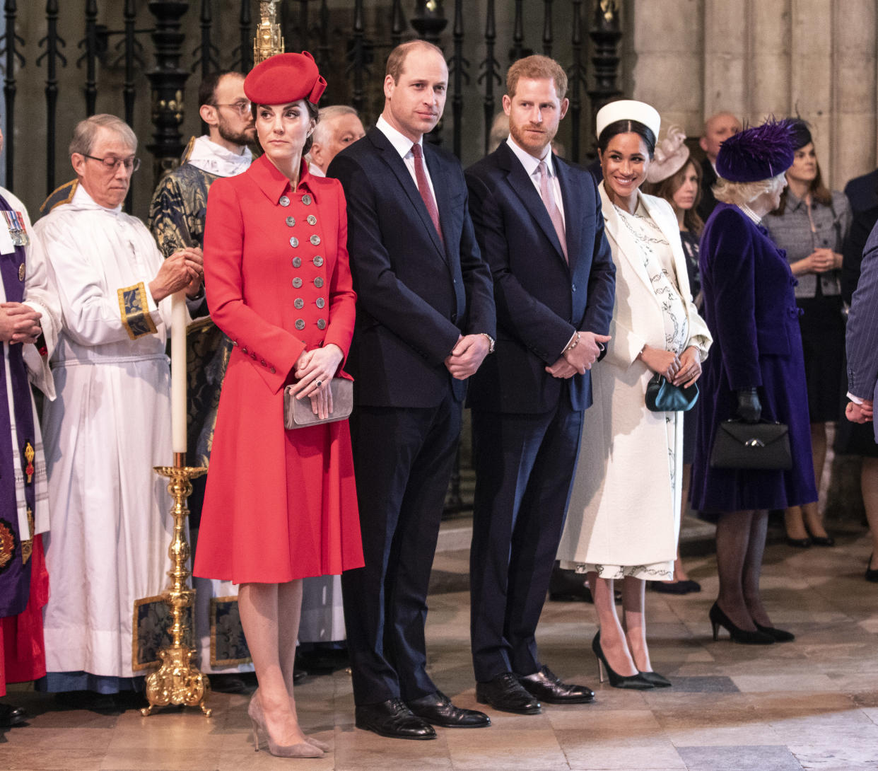 Kate, William, Harry and Meghan at the Commonwealth Day service at Westminster Abbey on Monday [Photo: Getty]
